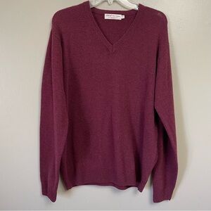 Vintage Edinburgh Woollen Mill Pure Lambs Wool washable burgundy SweaterMedium